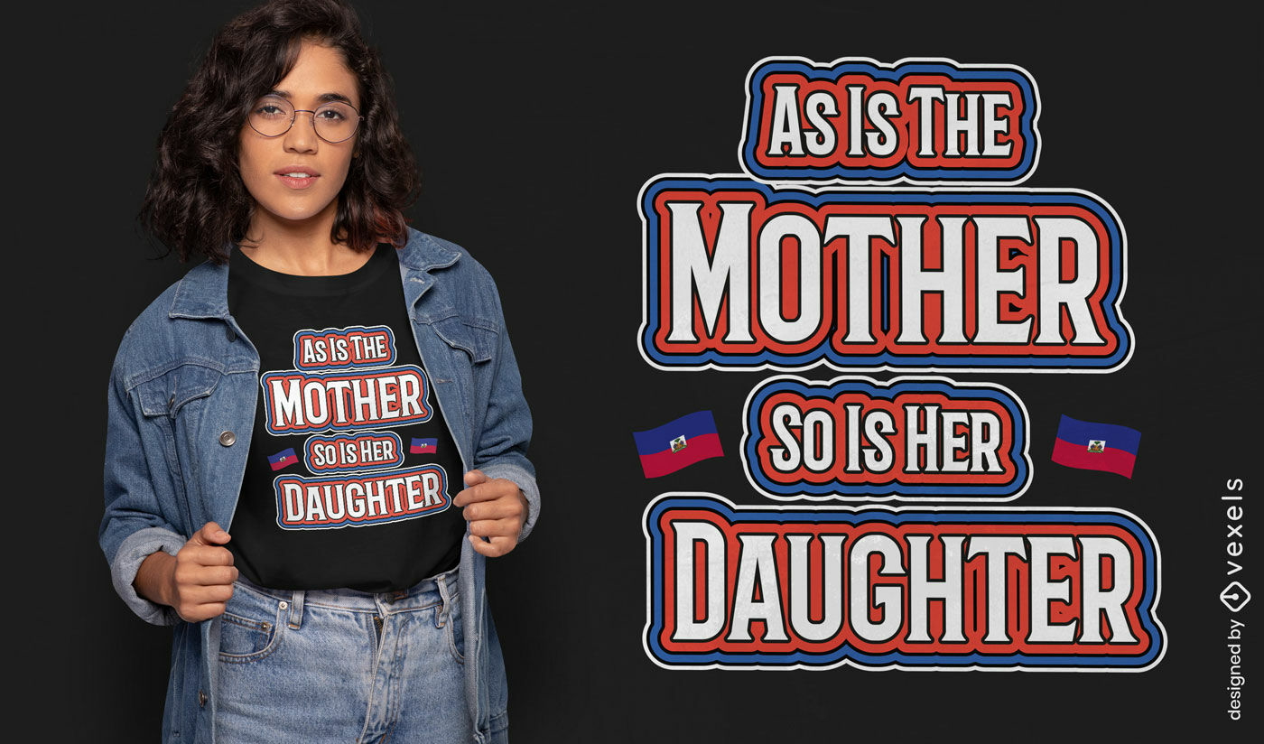 Mother-daughter statement t-shirt design