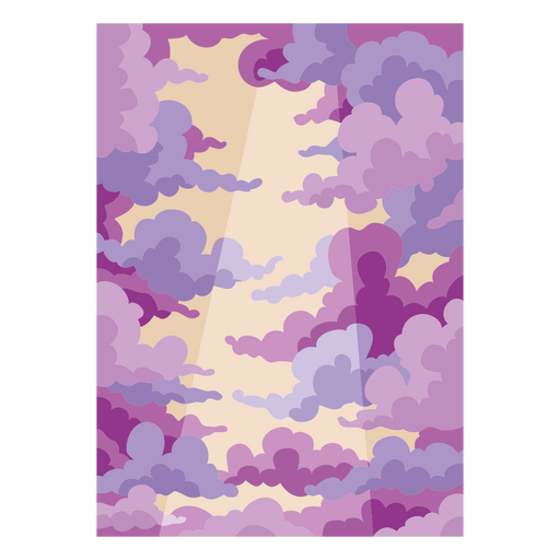 Purple clouds PNG Design