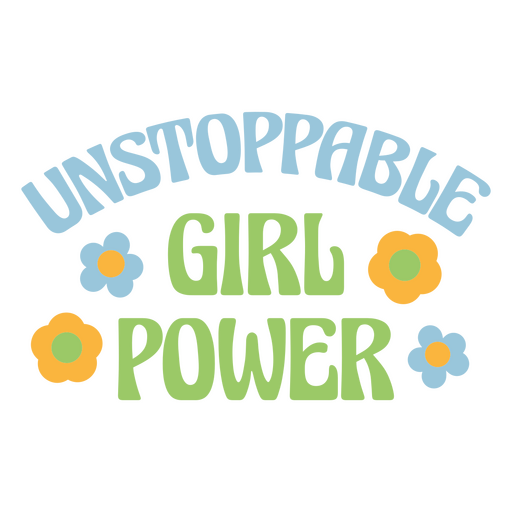 Citação de poder feminino empoderador com flores Desenho PNG
