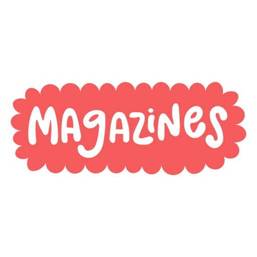 Playful magazine-themed design PNG Design