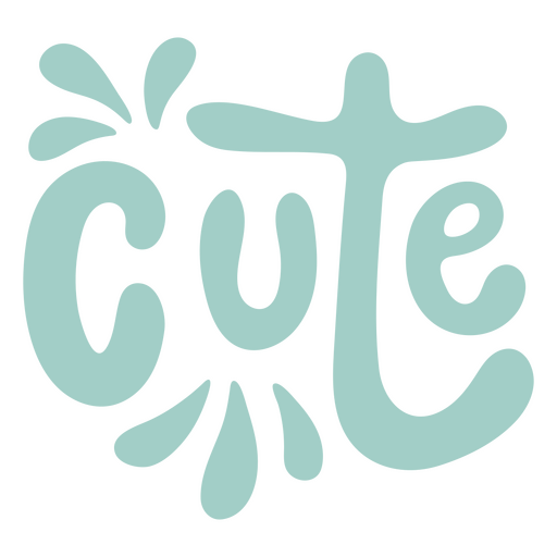 Playful cute typography design PNG Design