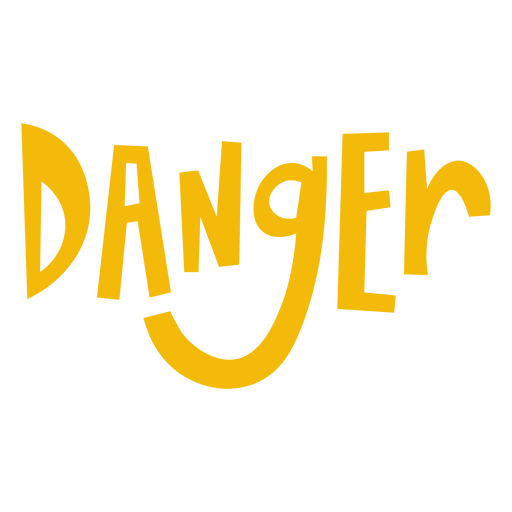 Diseño gráfico tipográfico de peligro audaz Diseño PNG