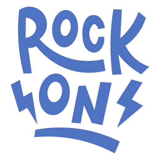 Rock on blue PNG Design