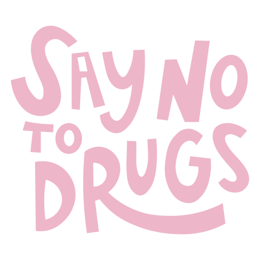 Design de camiseta com mensagem antidrogas em negrito Desenho PNG
