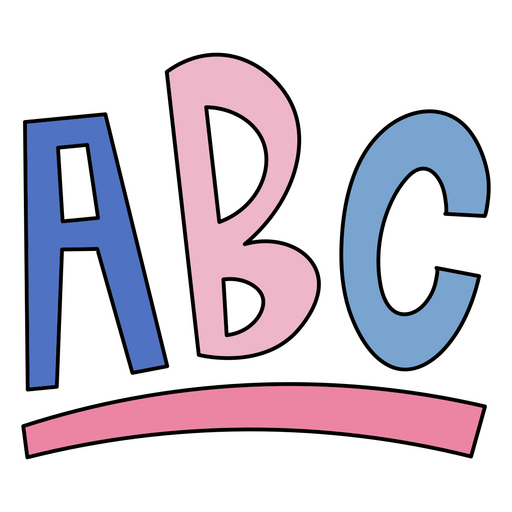 Logotipo colorido del abc Diseño PNG
