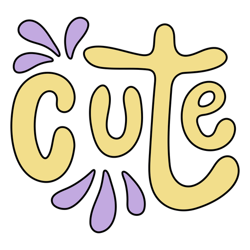 Niedliches, verspieltes Typografie-Design PNG-Design