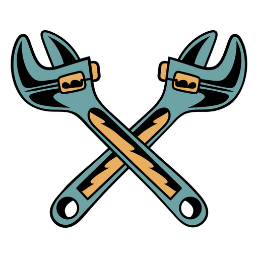 Wrenches on black background PNG Design