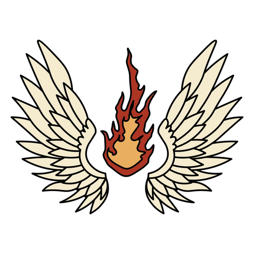 Logotipo de coração alado Desenho PNG