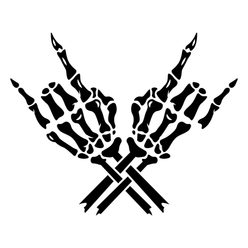 Design ousado de mãos de esqueleto de pedra Desenho PNG