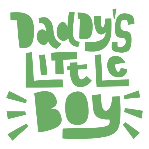 Daddy's little boy PNG Design