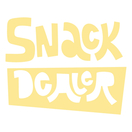 Playful snack dealer typography design PNG Design
