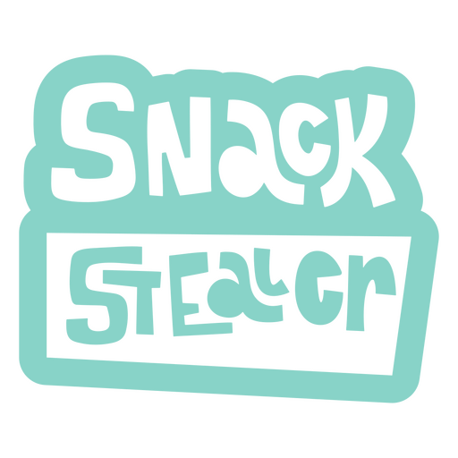 Design divertido com a frase "ladrão de lanches" Desenho PNG