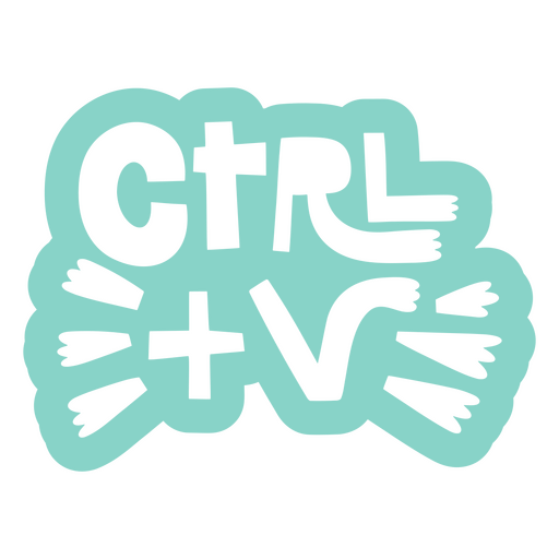 Diseño gráfico lúdico con Ctrl + V Diseño PNG