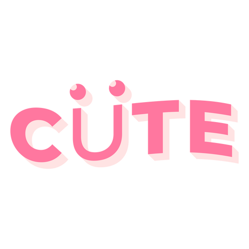 Design de texto divertido e fofo com efeito 3D Desenho PNG