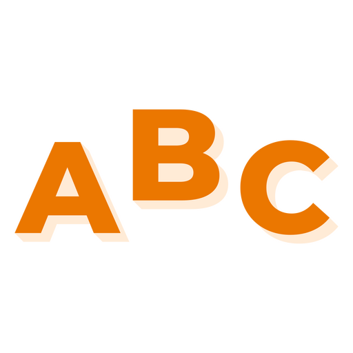 Verspieltes Alphabet-Design mit fetten Buchstaben PNG-Design
