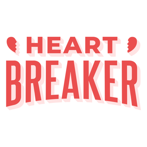 Grafikdesign mit auffälliger, herzzerreißender Schrift. PNG-Design