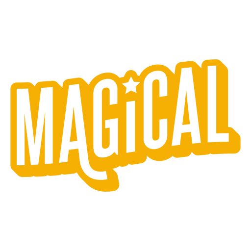 Diseño tipográfico mágico y brillante. Diseño PNG