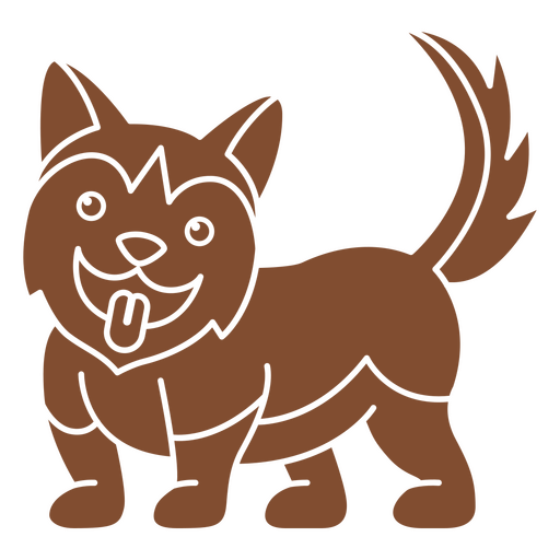 Brauner Hund lächelt PNG-Design