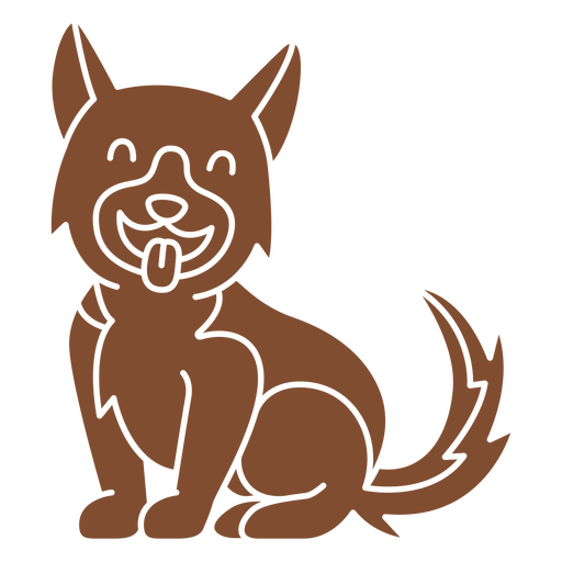 Ilustração fofa de um cachorro de desenho animado para amantes de animais de estimação. Desenho PNG
