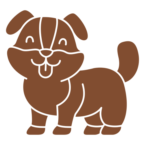 Linda ilustración de dibujos animados de perro Diseño PNG