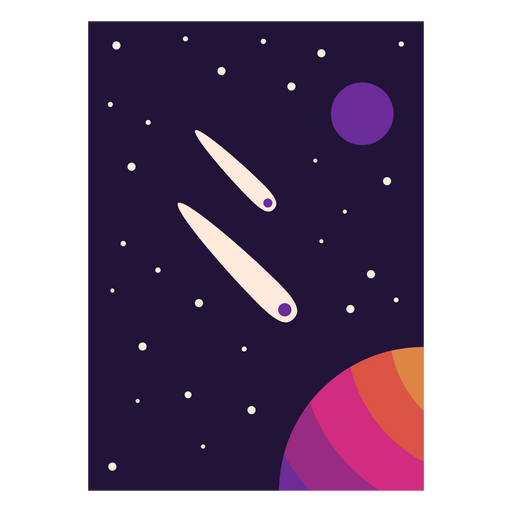 Design de pôster com tema espacial futurista Desenho PNG