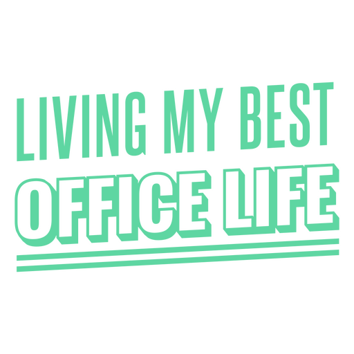 Diseño vibrante de cita sobre la vida en la oficina Diseño PNG