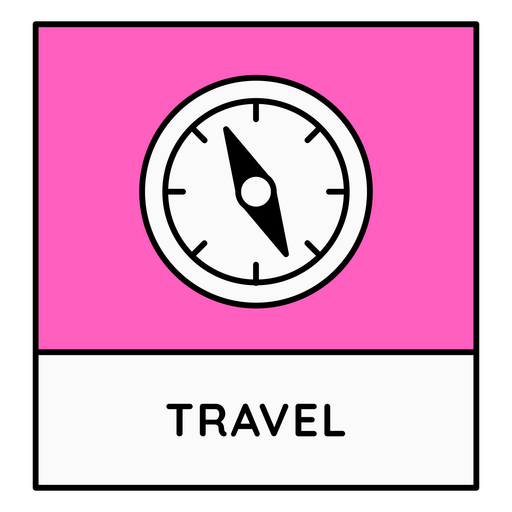 Design vibrante de bússola de viagem Desenho PNG