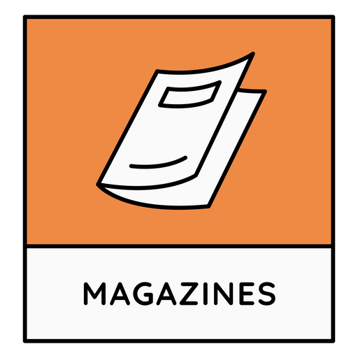 Ilustração de revista minimalista com fundo vibrante Desenho PNG