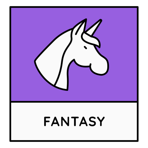 Ilustração divertida de unicórnio com tema de fantasia Desenho PNG