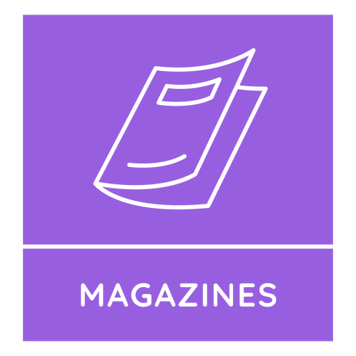 Design estilizado de ícone de revista para identidade visual moderna. Desenho PNG