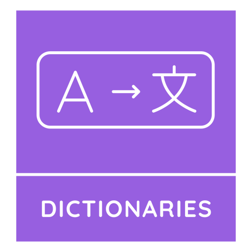 Design moderno de ícones de dicionário Desenho PNG