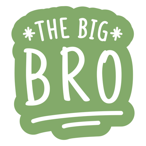 Design gráfico arrojado de irmão mais velho com elementos divertidos para estampa de camiseta Desenho PNG