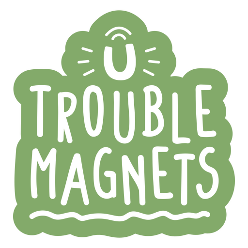 Design divertido de ímãs problemáticos Desenho PNG
