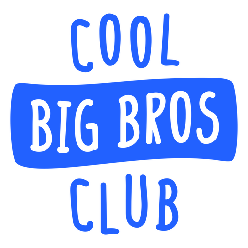 Design gráfico para um clube de irmãos mais velhos e descolados Desenho PNG