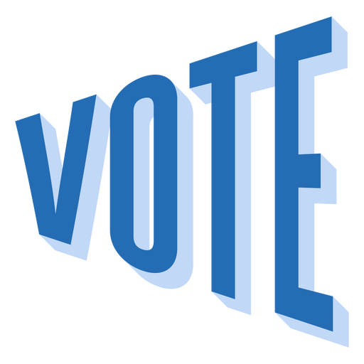 Design de letras de votação em negrito Desenho PNG
