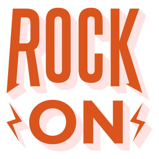 Design de camiseta com tipografia dinâmica inspirada no rock e motivos de relâmpago. Desenho PNG