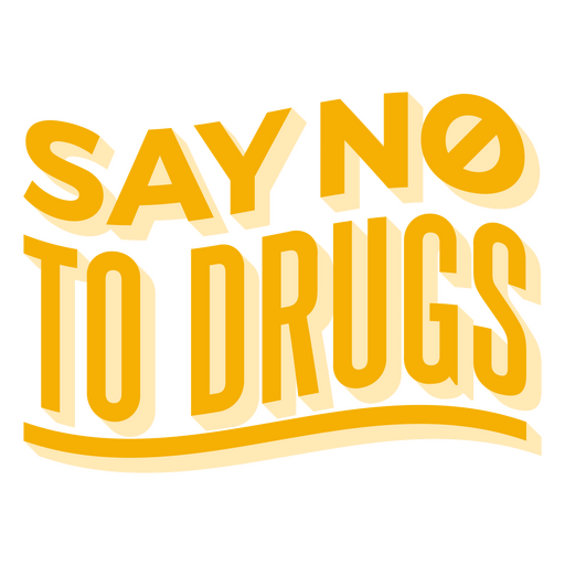 Design com mensagem antidrogas impactante Desenho PNG