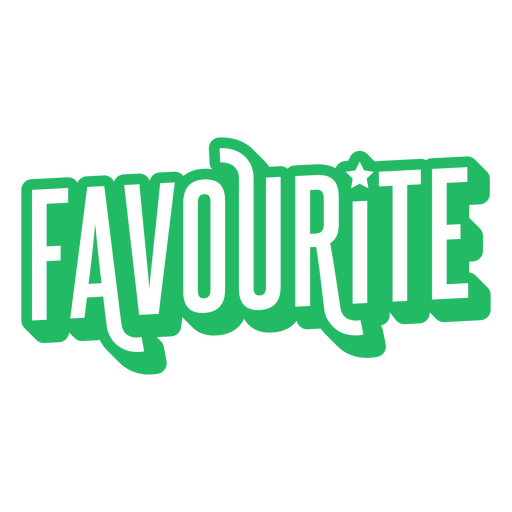 Playful favourite text design PNG Design