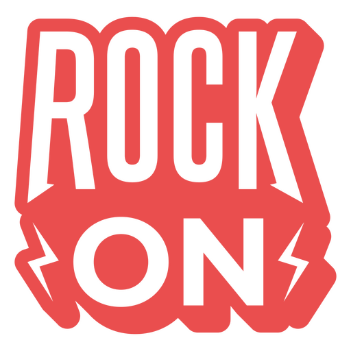 Dynamisches Rock-on-Zitat-Design PNG-Design