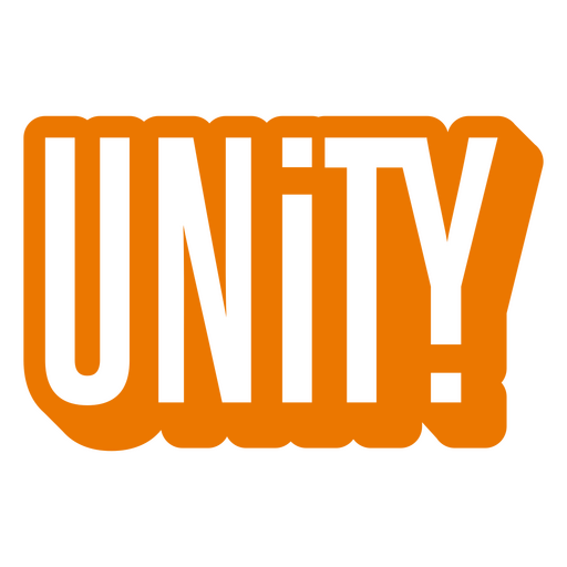 Diseño de texto de unidad en negrita con énfasis Diseño PNG