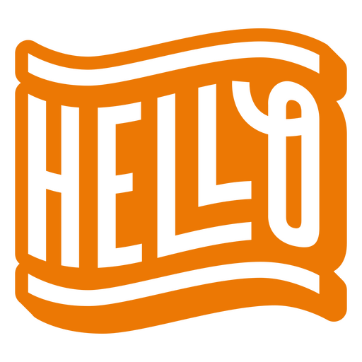 Fettgedrucktes Grußtypografie-Design mit Wellenelementen im T-Shirt-Design PNG-Design