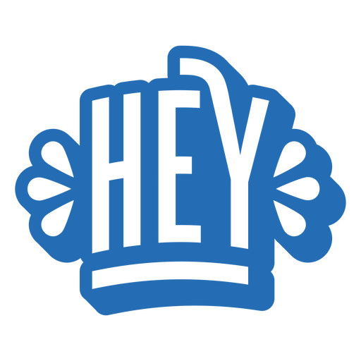 Playful hey design with cheerful elements PNG Design
