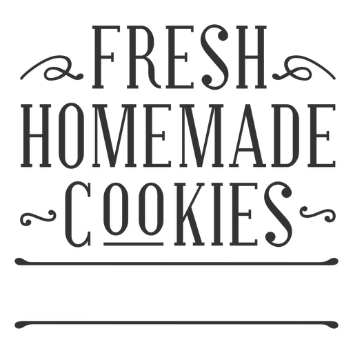 Charming homemade cookies typography design PNG Design