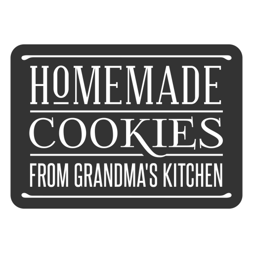 Design de placa vintage para biscoitos caseiros Desenho PNG