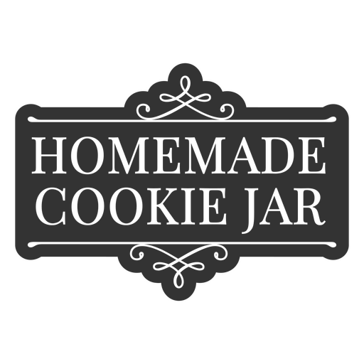 Elegante diseño de tarro de galletas casero Diseño PNG