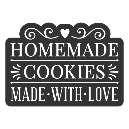 Homemade cookies made with love PNG Design