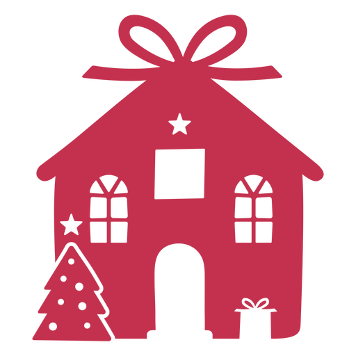 Projeto charmoso de casa de Natal Desenho PNG
