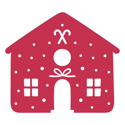 Festliches Hausdesign mit Süßigkeitenmotiv und Schneeflocken-T-Shirt-Design PNG-Design