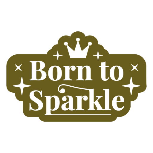 Inspirierendes funkelndes Zitatdesign mit Kronenelementen PNG-Design