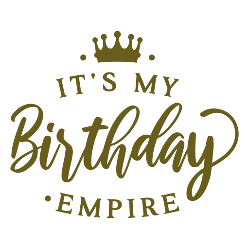 Design de citação de coroa de aniversário Desenho PNG